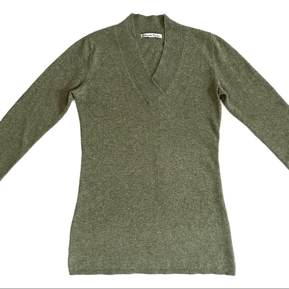 Marina Luna Angora Wool Blend V-Neck Sweater - Picture 12 of 13